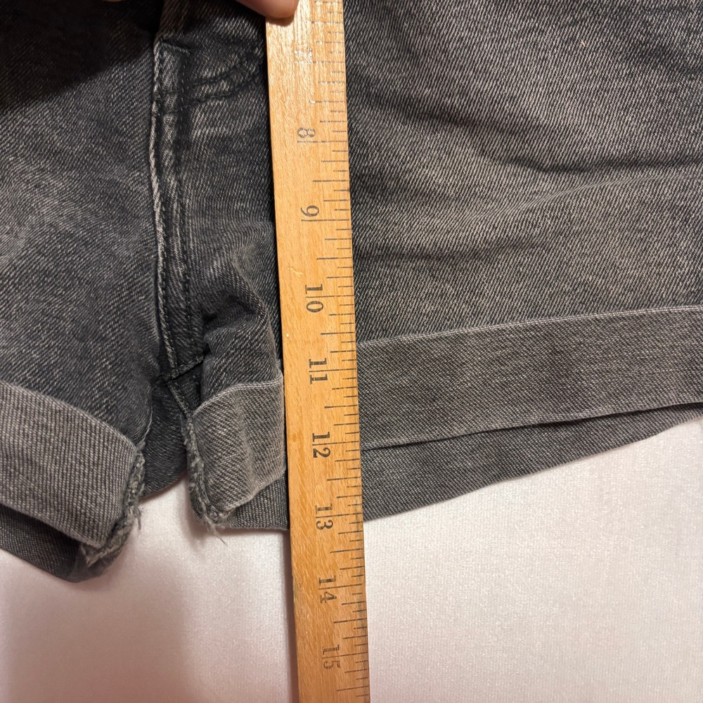 Levi's Denim Wedgie Fit Jean Shorts Womens 26 Washed Black High Rise Button Fly - Picture 7 of 11